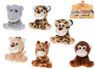 Obrázek z Zvířátko safari sedící plyš 14cm, 6dr (12) 